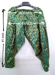Banarasi Jacquard Green Floral Dhoti Salwar