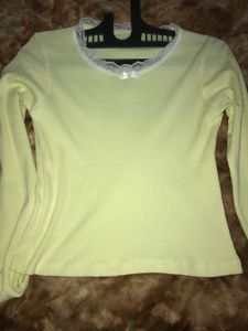 Yellow Cute Bow Top