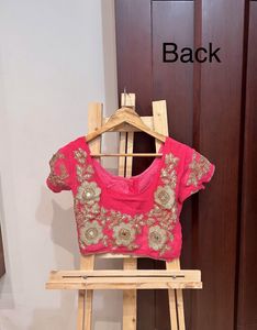 Elegant Embroidered Pink Peach Saree