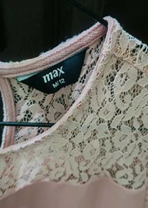 Pink Lace Detail Dress