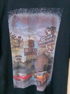 BLACK OVERSIZED PRINTED T-SHIRT