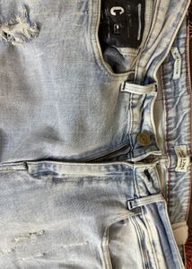Distressed Light Wash Jeans