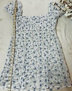 White (blue Flowers) Pinterest Aesthetie Dress