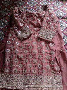 Peach Colour Sharara Suite