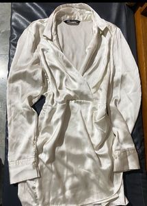 Zara Satin Wrap Dress