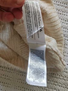 Cream Cable Knit Turtleneck Sweater