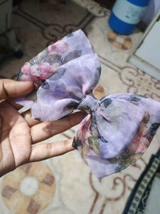 Medium Size Organza Bow Clip