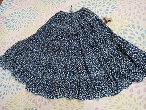 Beautiful Blue Printed Ruffled Skirt 💙- New