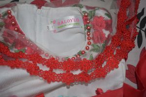 Baby girl Red White frock