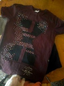 Beautiful Brown Designed T-shirt