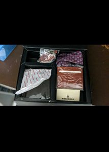 Men Wildhorn Set Wallet+Tie+Card Holder+Keyring