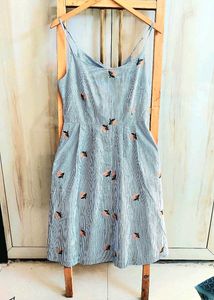Floral Striped Dress Bust Size-28
