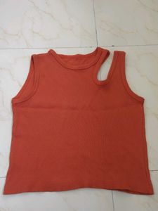 Trendy Orange Tank Top