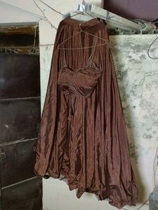 Brown silk  Lehenga Choli Set