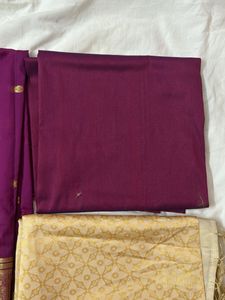 Purple Banarasi Dress Material