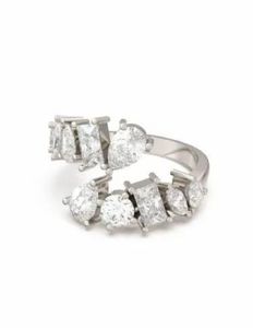 Elegant Open Cuff Ring with Cubic Zirconia