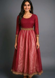 Maroon Ethnic Dress