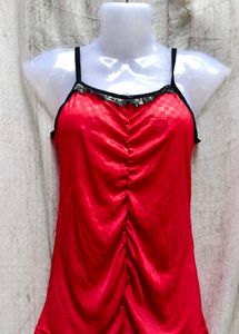 Red Satin Camisole
