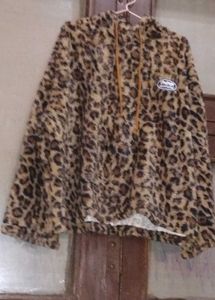 Leopard Print Faux Fur Coat