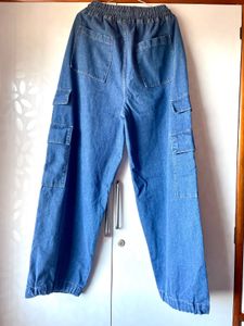 Baggy Denim Cargo Pants