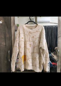 Cute Bear Print Knit Sweater from savana (no tag)