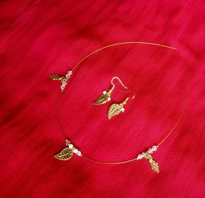 Peacock And Leaf Charm Chain