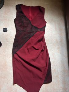 Burgundy Lace Cocktail Dress🩷📌❤️