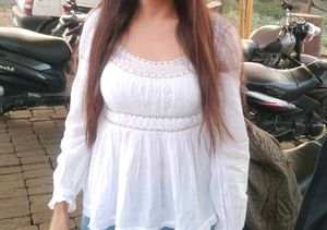 Mul cotton White Pretty Top