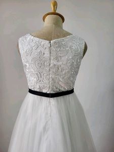 White Lace &amp; Tulle Party Dress