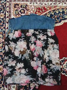Floral Denim Top