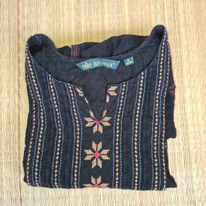 AVAASA BLACK 🖤 KURTHA - XS 82cm ₹119 Only