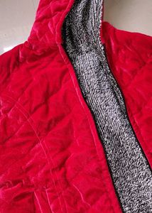Red &amp; Grey Dual half jacket with FREEGIFT