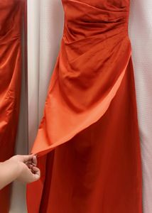 Elegant Orange off shoulder Dress