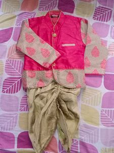 Pink &amp; Golder Kurta Set