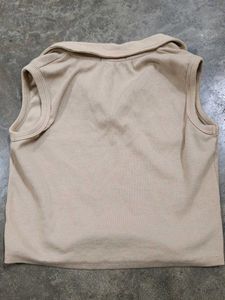 Sleeveless Polo Top