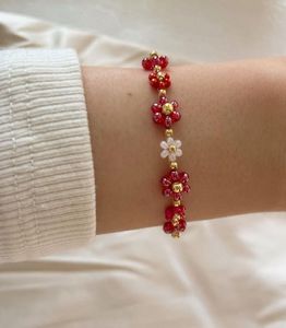 Red Flower Bracelet🍒🍇
