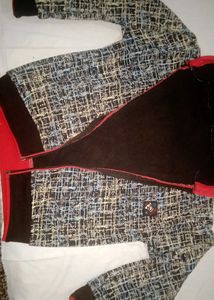 Patterned Hoodie Jacket