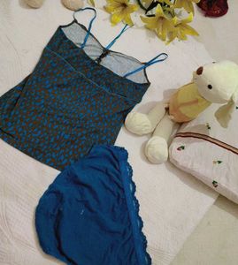 Cute Blue Lingerie Set