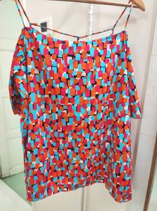 Tailored Orange &amp; Pink Top