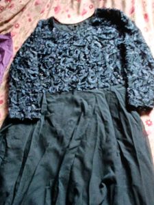 Size XL Elegant Embellished Teal Dress