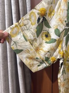 Floral Print Short Sleeve Button Down
