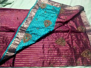 Maroon Saree