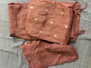 Elegant Pink Kurta with Palazzo and Dupatta