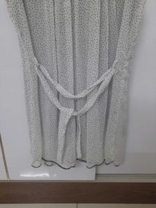 Casual White Top With Small Black Dots