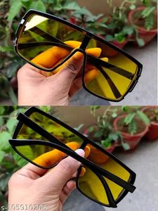 Oversized Yellow Tint Sunglasses