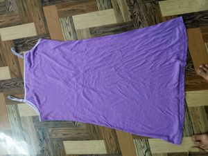 Vintage Purple Dolphin Embroidered Cami Dress