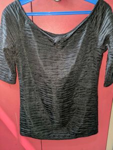 Black Ruched Blouse