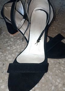 Black Block Heel Sandals