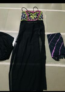 Navratri Style Embroidered Kurta Set