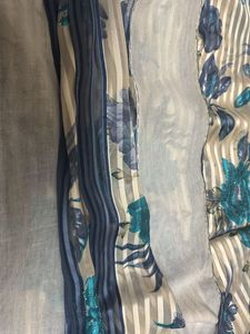 Floral Striped Saree